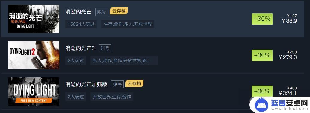 steam 消逝的光芒啥价格