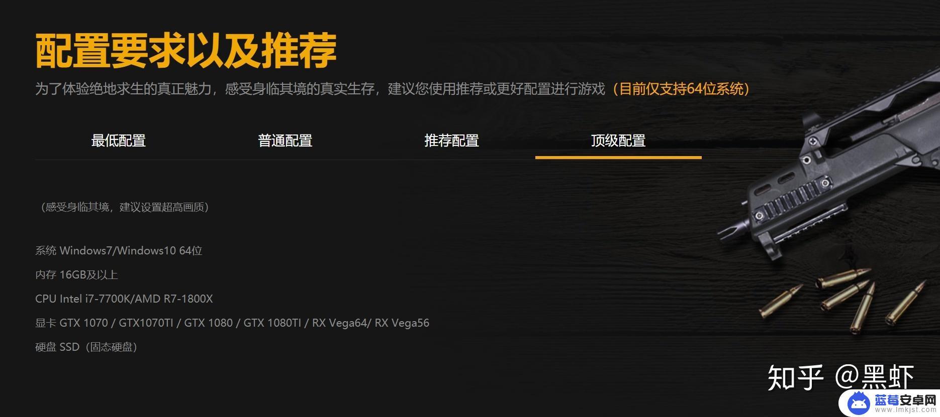 steam吃鸡游戏要求配置(steam吃鸡游戏要求配置高不高)