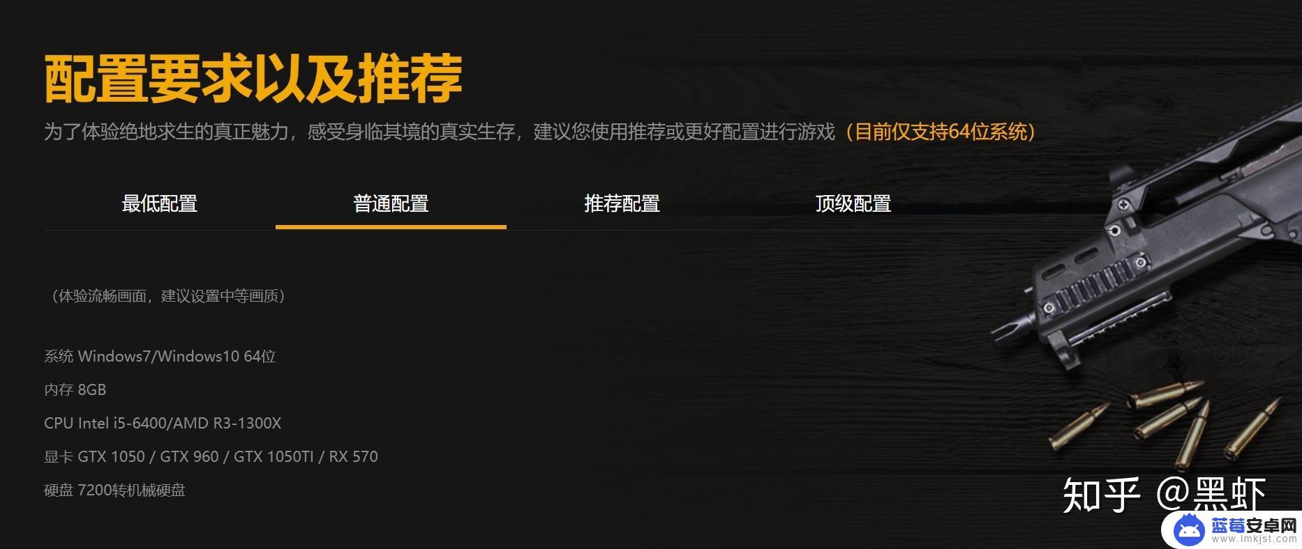 steam吃鸡游戏要求配置(steam吃鸡游戏要求配置高不高)