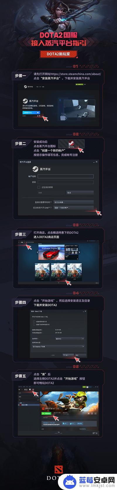 怎么用steam启动蒸汽平台 蒸汽平台如何添加dota2游戏到游戏库中？