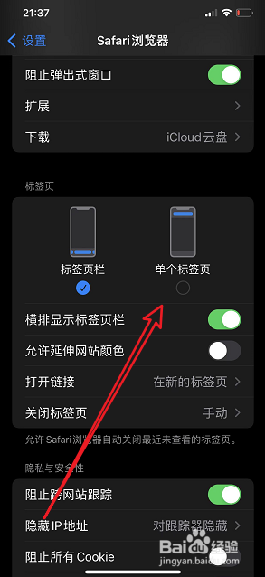 苹果手机顶端怎么设置标签 怎么让苹果手机浏览器标签栏顶部显示