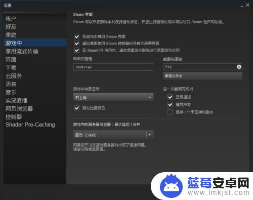 steam游戏设置帧数 steam游戏帧数显示方法教程