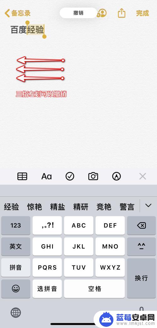 手机上如何撤销表单 Apple iPhone如何撤销操作