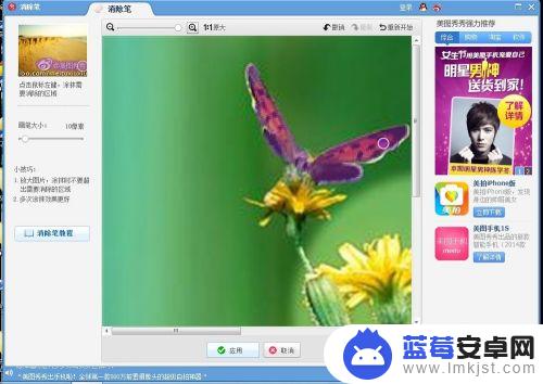 插花消除里面蝴蝶怎么消除 照片修图去掉不想要的部分教程
