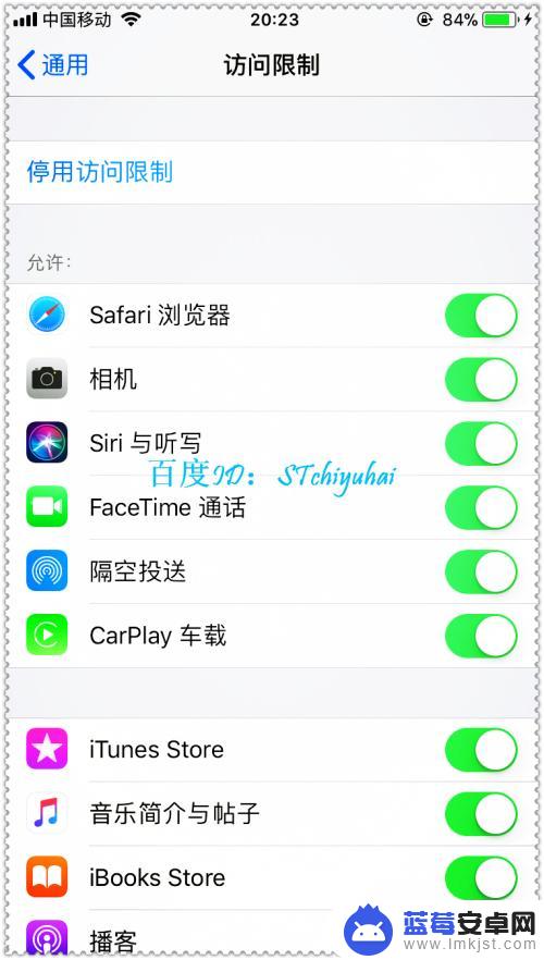 手机访问怎么设置 iPhone手机访问限制功能怎么开启