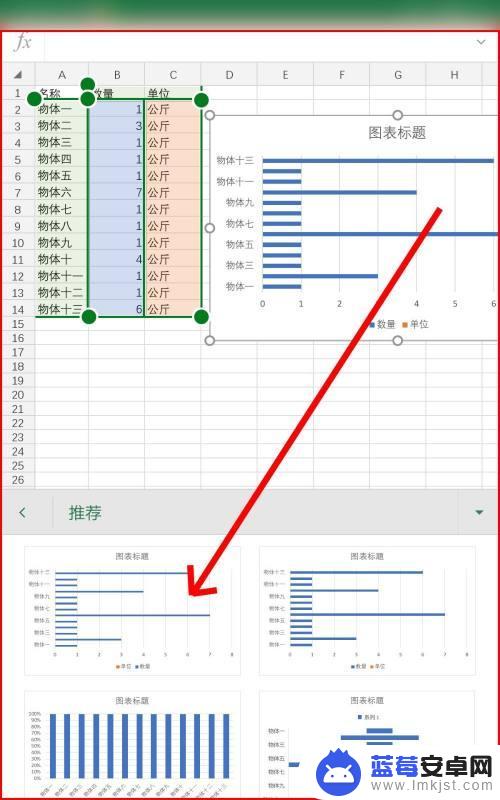 手机怎么制作图表 手机Excel表格如何生成图表