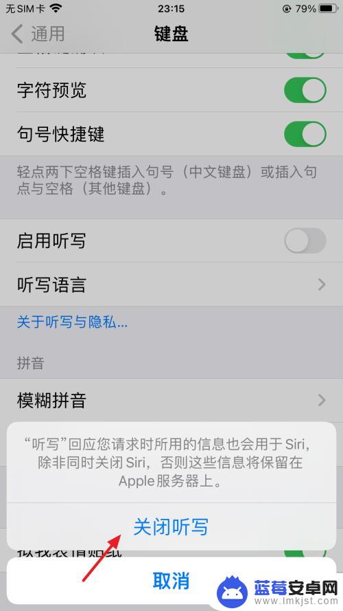 苹果手机一说话自动打字怎么关闭 苹果手机语音打字功能如何关闭