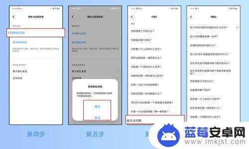 vivo手机隐私与应用加密密保答案怎么改 vivo手机隐私密码的密保问题修改步骤