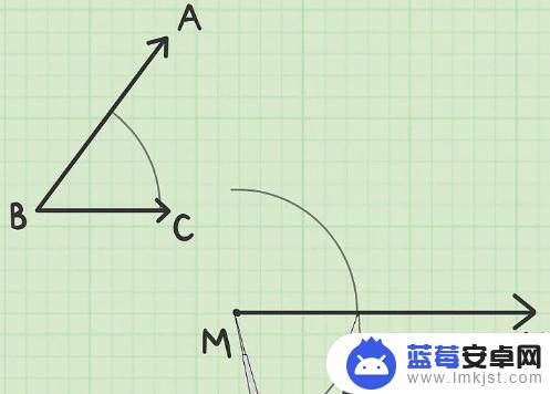 怎么用手机画角 圆规画同样的角技巧