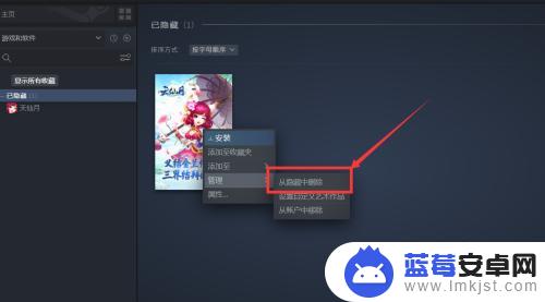 steam被隐藏的游戏 steam游戏隐藏了怎么显示