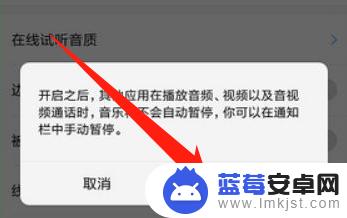 苹果手机网易云音乐怎么不被打断 ios网易云怎样设置不被其他应用声音干扰