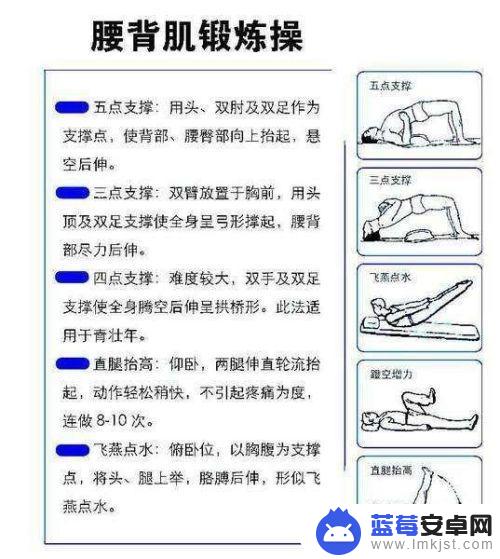 苹果手机如何练腰肌图片 腰背肌锻炼方法有哪些