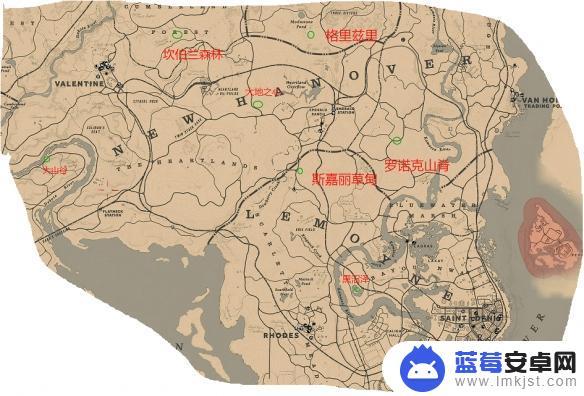 荒野大镖客营地分布 荒野大镖客2线上营地分布一览