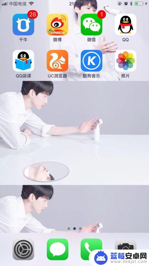 苹果手机怎么设置下拉壁纸 iPhone苹果手机如何把照片设为桌面背景