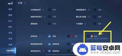 高能英雄怎么能让别人看不到在线 王者荣耀隐身在线设置方法