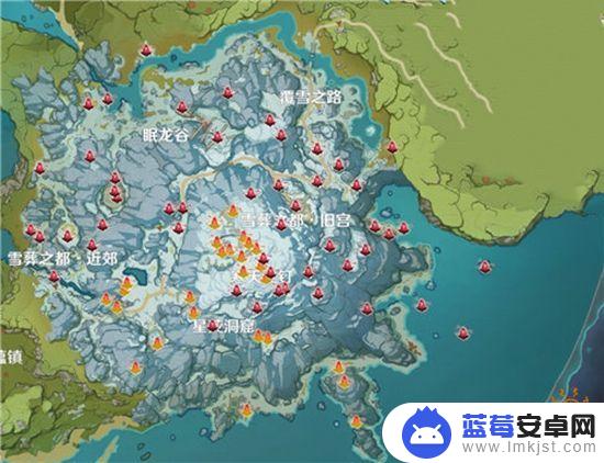 原神绯红玉髓地图 原神绯红玉髓位置一览攻略