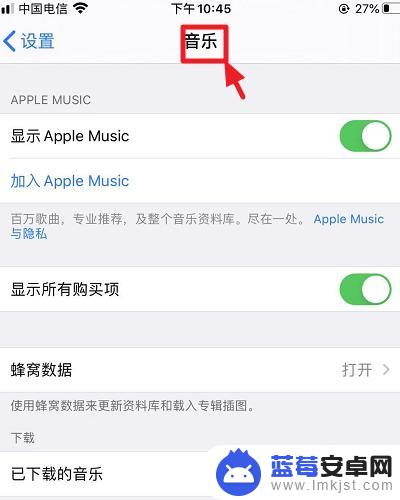 苹果手机设置里怎么没有音乐设置 苹果设置内找不到音乐解决方法