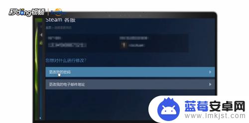 网页steam怎么修改密码 steam账号密码如何修改