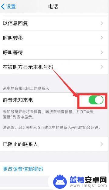 怎么设置苹果手机未知来电 苹果手机IOS13接听未知来电静音设置