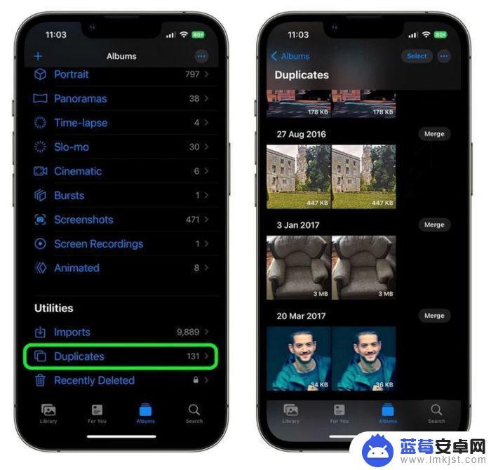 苹果手机相册重复的相片怎么找出 详解iOS 16重复照片和视频的查找和删除方法