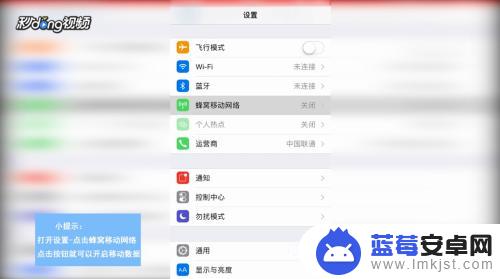 苹果手机移动数据如何开关 苹果手机如何开启和关闭移动数据