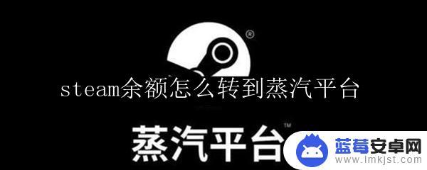 怎么把steam钱包的钱转到蒸汽平台 如何将steam余额转到蒸汽平台