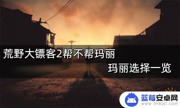 荒野大镖客是否协助玛丽 荒野大镖客2帮不帮玛丽攻略