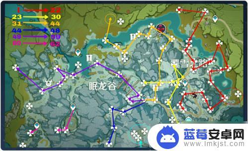 原神雪山多少个宝箱 原神龙脊雪山62个宝箱位置一览