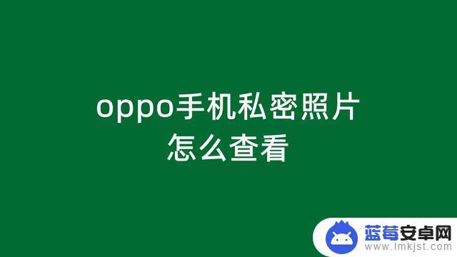 oppo手机相册里面的私密照片怎么看 oppo手机隐私相册如何查看